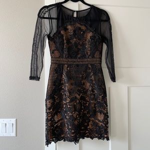 Stunning Black Lace Mini Dress
